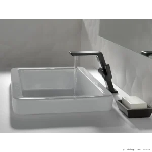 Matte Black Vessel Sink Faucet - Pivotal 699-BL-DST Delta