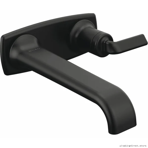 Matte Black Wall Mount Back Plate for 2-Hole Single-Handle Faucet - Brizo - Image 2