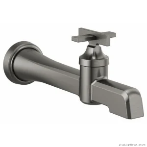 Levoir Matte Black Water-Efficient Single Handle Wall Mount Bath Faucet Trim TSL ECO Model