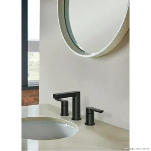 Matte Black Widespread Bathroom Faucet - Modern Design by Rinza