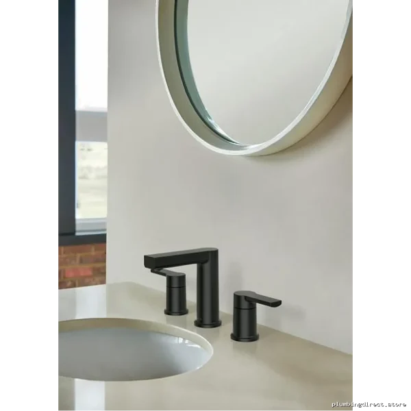 Matte Black Widespread Bathroom Faucet - Modern Design by Rinza