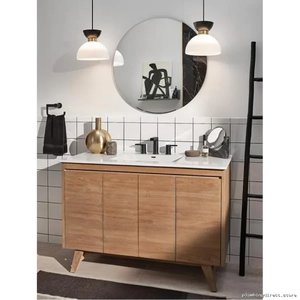 Matte Black Widespread Bathroom Faucet - Modern Design by Rinza - Image 4