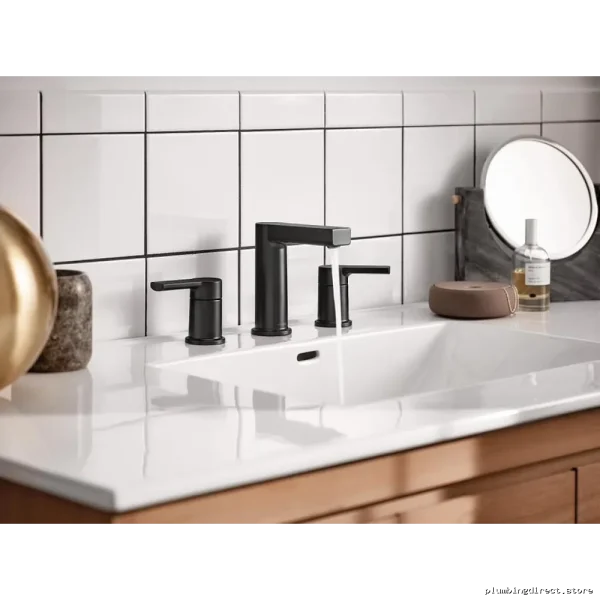Matte Black Widespread Bathroom Faucet - Modern Design by Rinza - Image 5