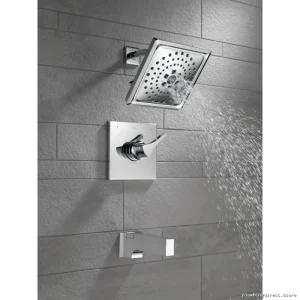 Matte Black Zura Monitor 14 Series H2Okinetic Tub & Shower Trim