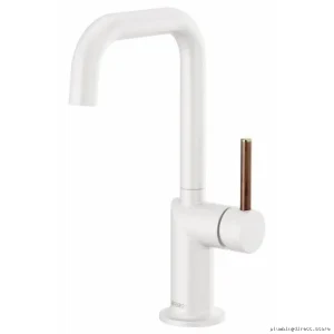 Square Spout Handleless Bar Faucet by Jason Wu – Matte White Design #Brizo