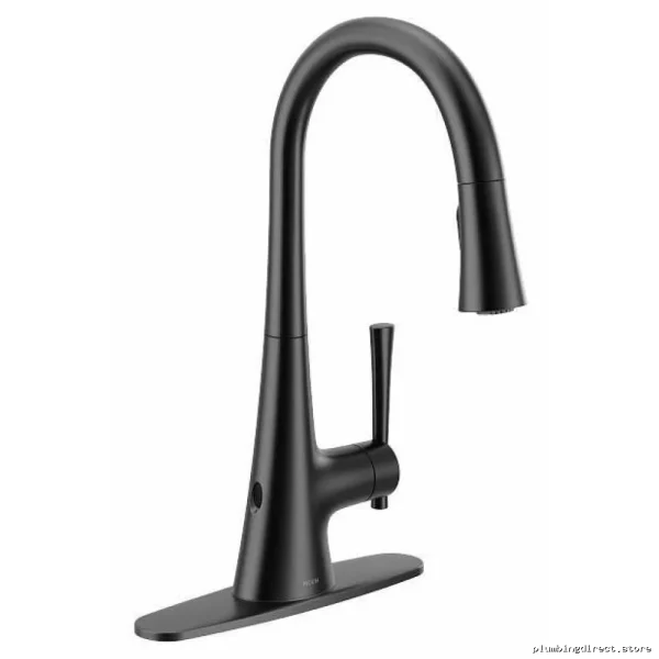 MatteBlack KurvWave TouchlessFaucet-Kitchenw/PulldownspraySpout&Model