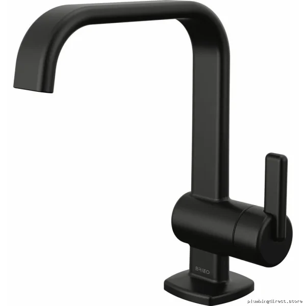 MatteBlack WaterSaving SingleHole BathFaucet EcoFriendly Brizo