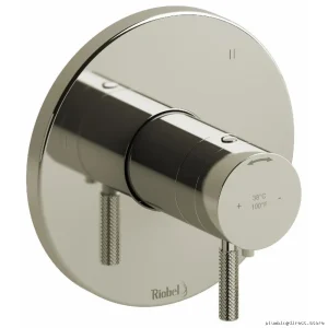 3-in-1 Thermostatic Trim with Easy Install - Polished Nickel Finish