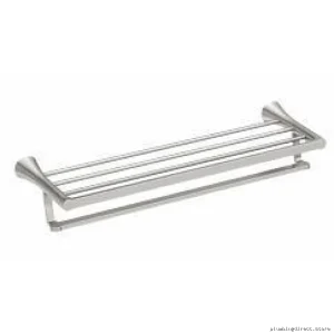 Mikah Modern Brushed Nickel Towel Organizer Shelf - Space-Saving Y0794BN Moen