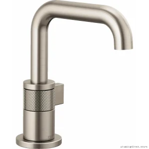 Minimalist Single Hole Bathroom Faucet Efficient 1.2 GPM Luxe Nickel Finish Brizo Model