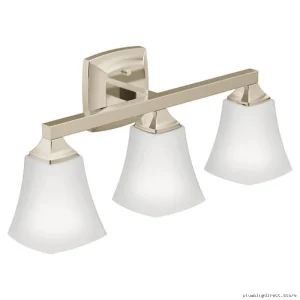 Modern 2-Light Globe Wall Sconce in Polished Nickel - Moen YB5163NL