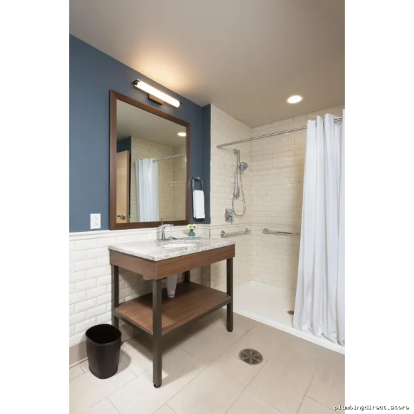Modern ADA-Compliant Chrome Grab Bar with Decorative Safety Support - Delta 41942 - Image 2