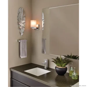 Modern Chrome Adjustable 90° Single-Globe Wall Sconce - Moen YB8861CH