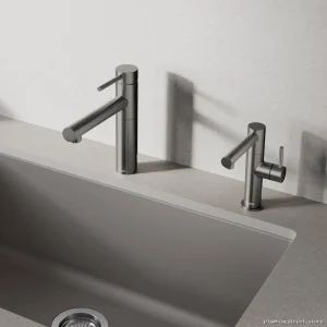 Alta II Satin Dark Steel Faucet - Modern Kitchen Drinkware Tap 527567