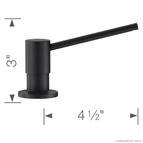 Torre Anthracite Wall-Mounted Soap Dispenser - Modern Hand Soap Holder 400693 - Image 3