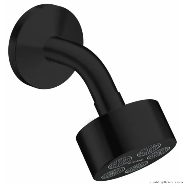Modern Axor One Single-Jet Shower Head & Arm - 1.75 GPM Matte Black
