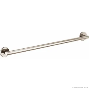 Modern 36-Inch Round Non-Slip Bathroom Grab Bar in Polished Nickel - Brizo Model 693675-PN