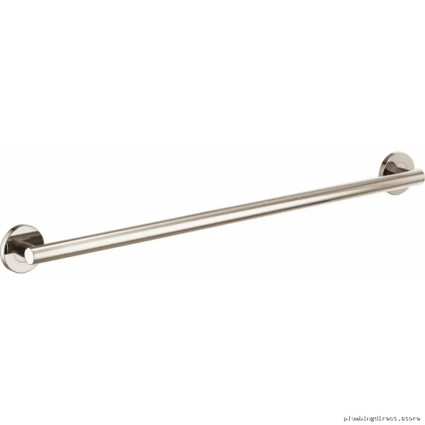Modern 36-Inch Round Non-Slip Bathroom Grab Bar in Polished Nickel - Brizo Model 693675-PN