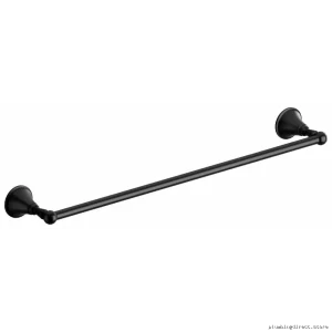 Modern 24-Inch Black Towel Bar - Stylish Bathroom Storage Solution