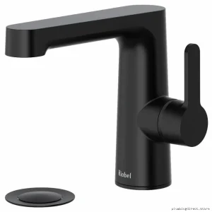 Nibi RIOBEL Sleek Black Bathroom Faucet with Modern Lever Handle