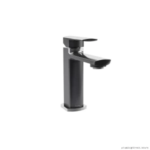 Grafik Modern Single-Hole Bathroom Faucet - Black & Chrome Finish BF1290-150 Kalia