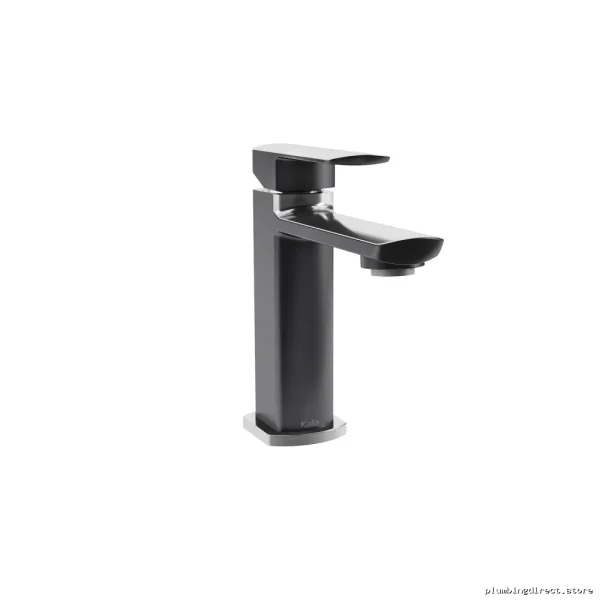 Grafik Modern Single-Hole Bathroom Faucet - Black & Chrome Finish BF1290-150 Kalia