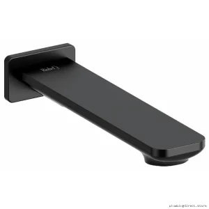 Modern Black Chrome Tub Spout - RIOBEL Equinox Collection EQ80BK