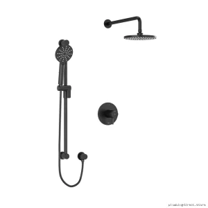 Black Modern Showerhead Trim Kit by Riu Riobel