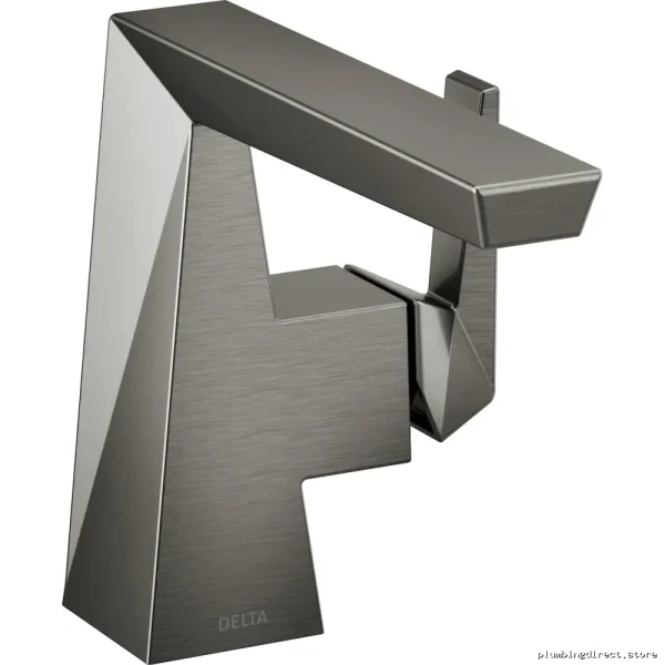 Modern Single Hole Black Stainless Steel Bathroom Faucet - Trillian Delta
