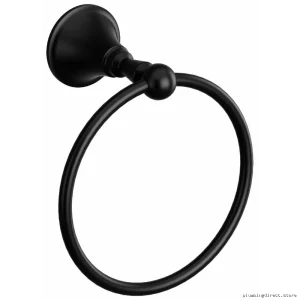 Momenti Black Stainless Steel Towel Ring with Modern Design - MM7BK RIOBEL