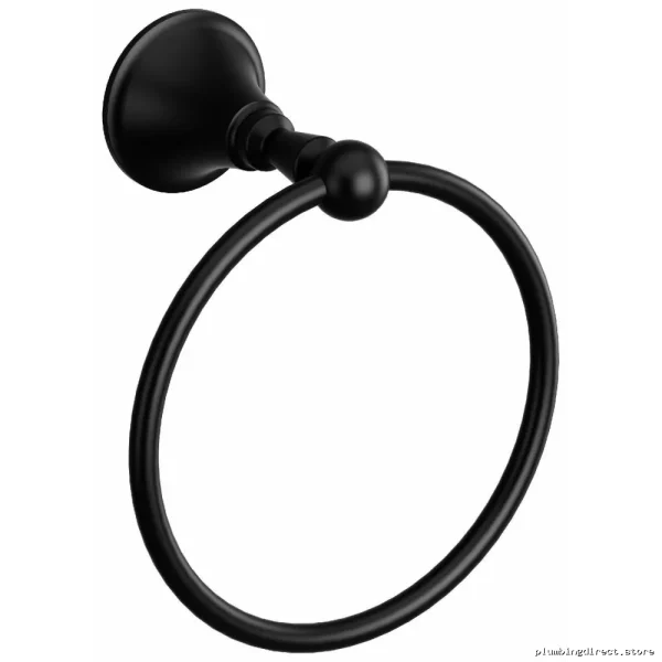 Momenti Black Stainless Steel Towel Ring with Modern Design - MM7BK RIOBEL