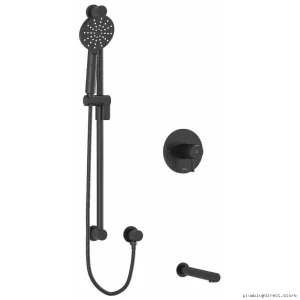 Modern Black Tub & Shower Faucet Trim Kit by RIOBEL