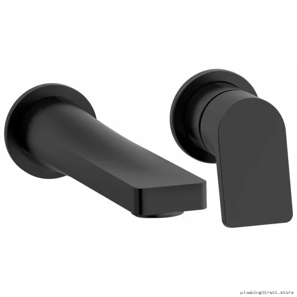 Black Modern Wall Mount Bathroom Faucet - Ode Collection