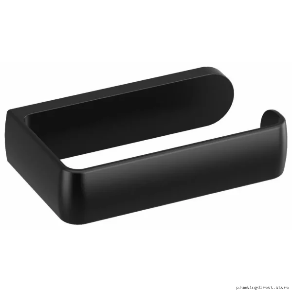 RioBel Modern Black Wall-Mount Toilet Paper Holder - Ciclo Series