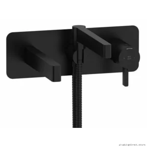 Black Wall-Mounted Tub Filler Trim by Paradox - Modern RIOBEL Design