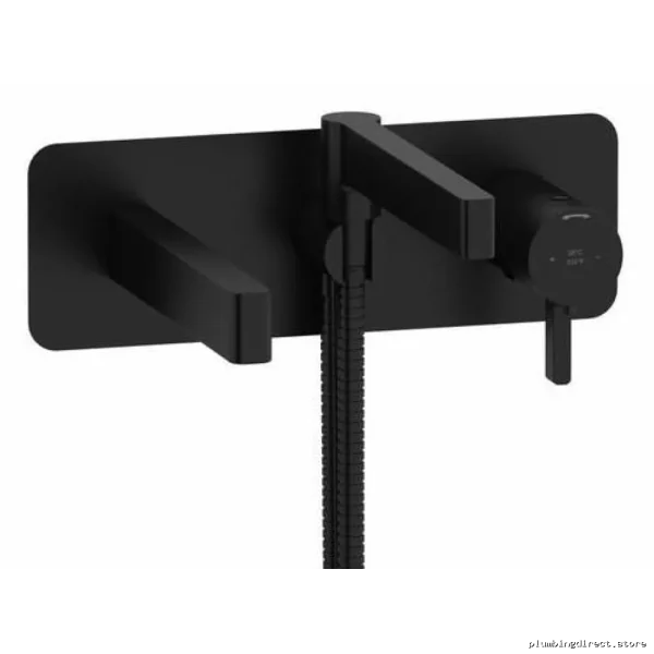Black Wall-Mounted Tub Filler Trim by Paradox - Modern RIOBEL Design