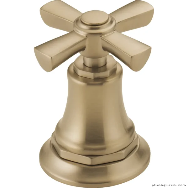 Modern Brizo Luxe Gold Bathroom Cross Handle Pair
