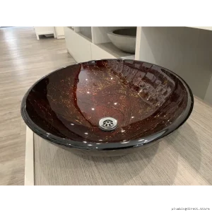 Modern Bronze Glass Vessel Sink GV-45 Lenova Bathroom Fixture
