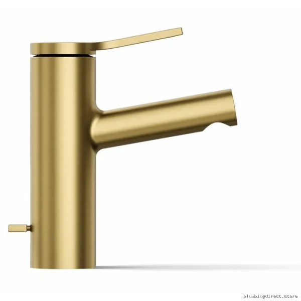 Modern Brushed Brass Single Hole Bathroom Faucet - Kohler - Image 3