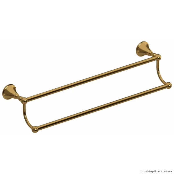 Modern Brushed Gold 24-Inch Double Towel Bar - Momenti