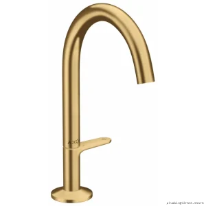 Modern Single-Hole Bathroom Faucet Axor One 170 Brushed Gold Optic Faucet