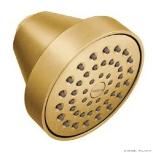 Modern Single-Spray Shower Head in Brushed Gold - Moen Model No.