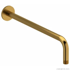 Modern 16 Wall Mount Shower Arm with Flange - Brushed Gold 503BG by RIOBEL