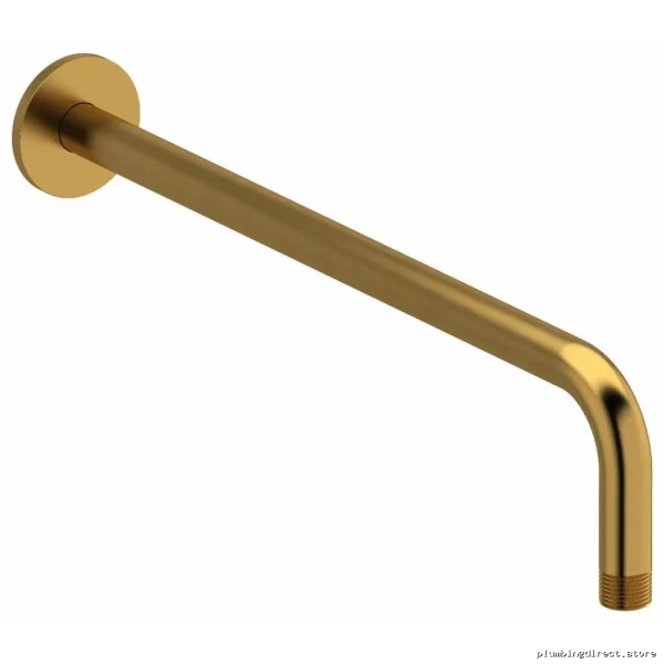 Modern 16 Wall Mount Shower Arm with Flange - Brushed Gold 503BG by RIOBEL