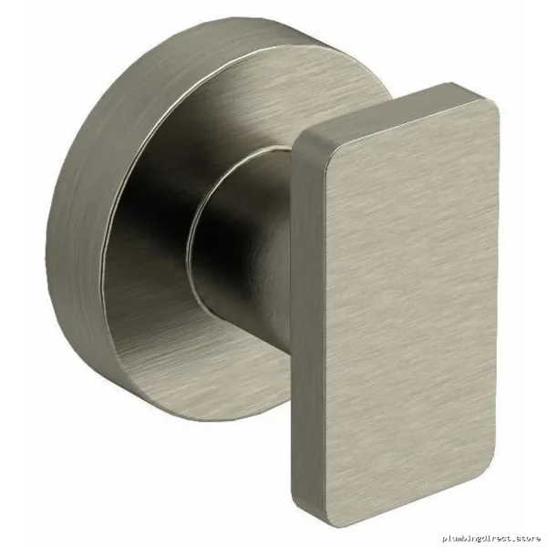 RIOBEL PX0BN Modern Brushed Nickel Robe Hook - Bathroom Towel & Robe Organizer