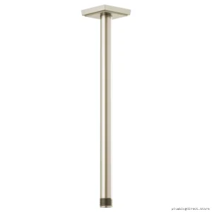 Modern Ceiling Mount Shower Arm Square Flange - Brushed Nickel RP101286BN Brizo