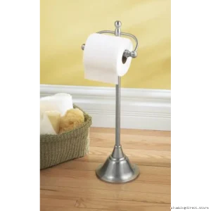 Modern Brushed Nickel Free Standing TP Holder - Moen DN6850BN