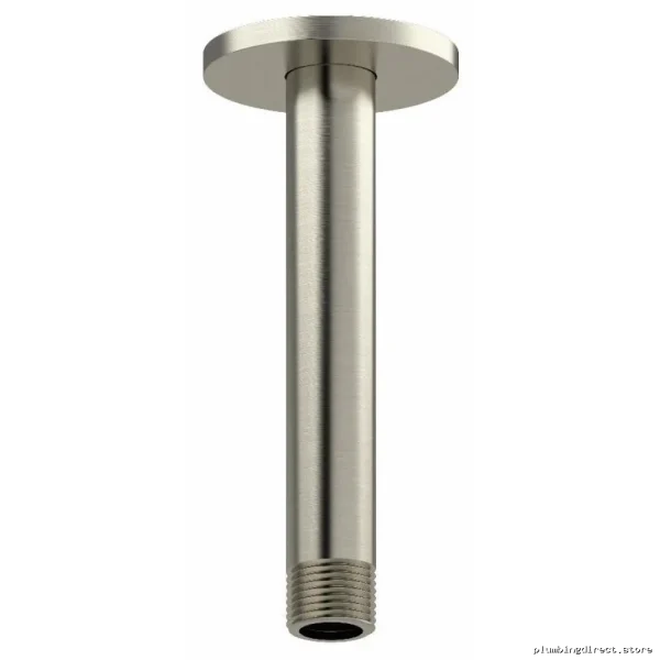 Modern Ceiling-Mounted Shower Arm with Round Escutcheon - Brushed Nickel (508BN) by RIOBEL