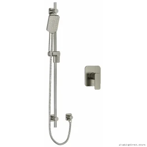 RIOBEL EQ54BN-EX Modern Pressure-Balanced Shower Valve - Brushed Nickel Finish & PEX Expansion Ready