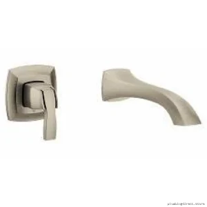 Elegant Single Handle Wall-Mount Tub Filler Trim | Modern Design in Brushed Nickel